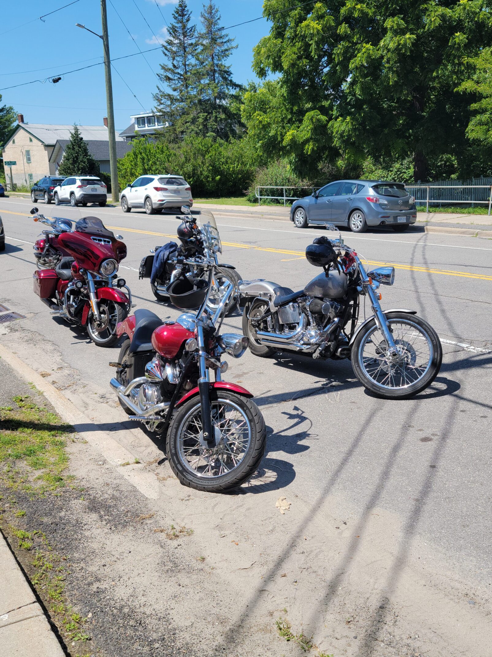 Motorcycle repair of four motorcycle