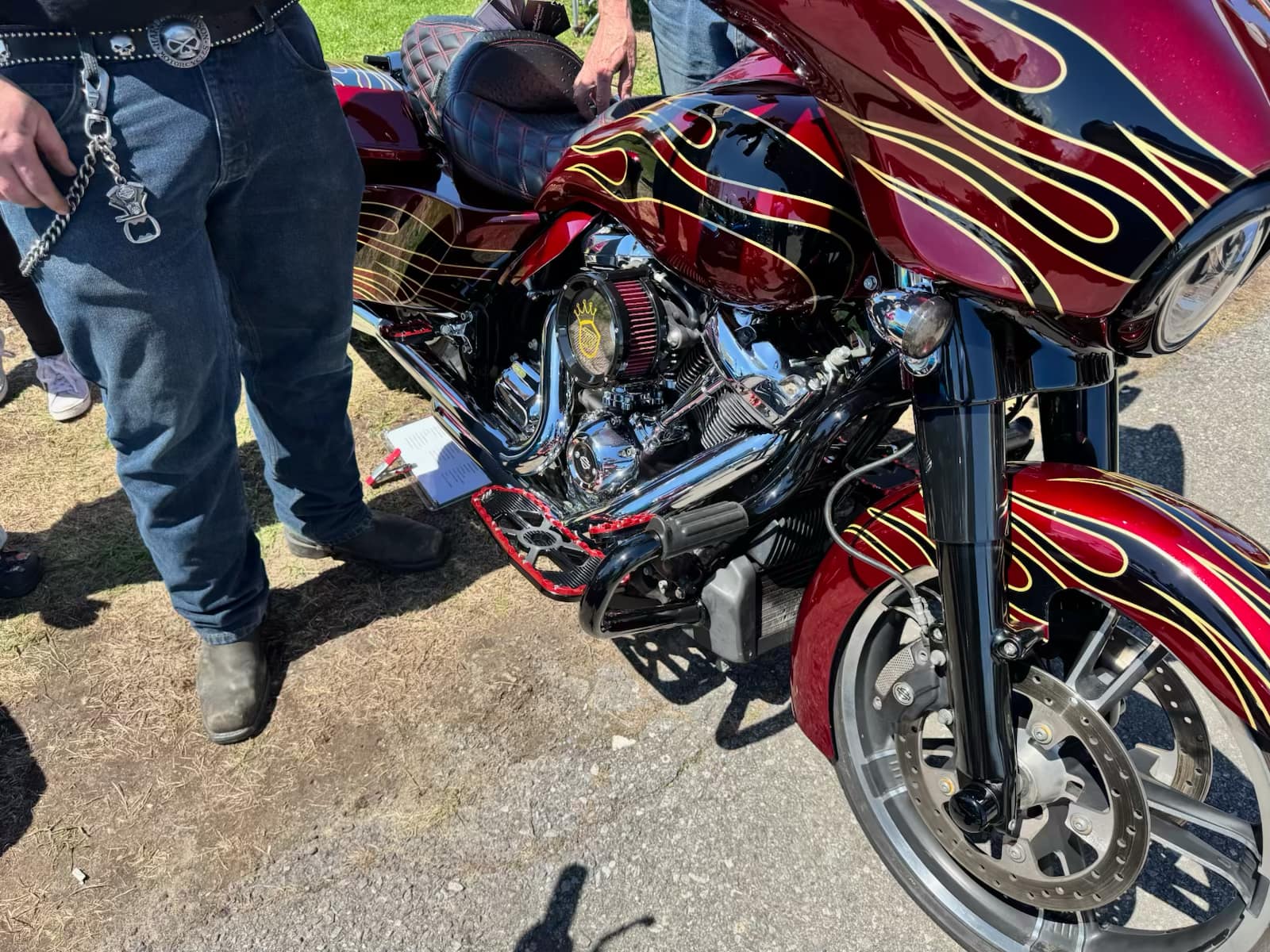 Harley Davidson bike in red color